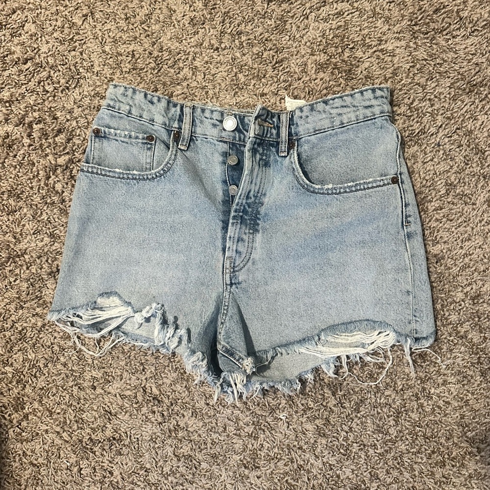 zara denim shorts